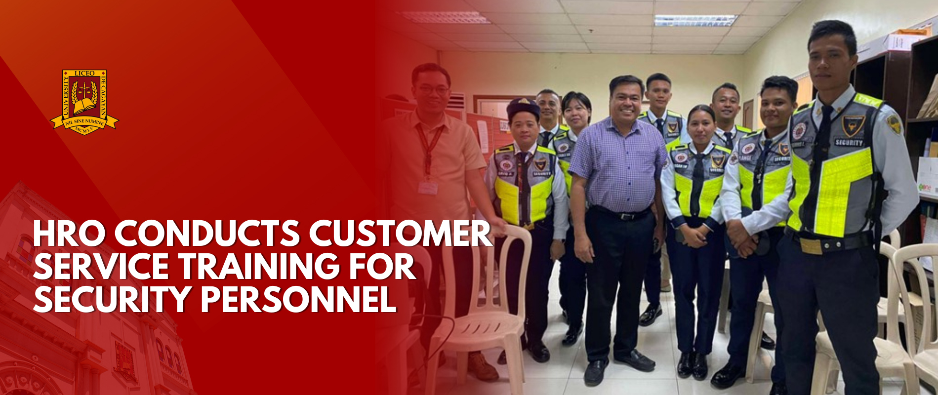 HRO CONDUCTS CUSTOMER SERVICE TRAINING FOR SECURITY PERSONNEL