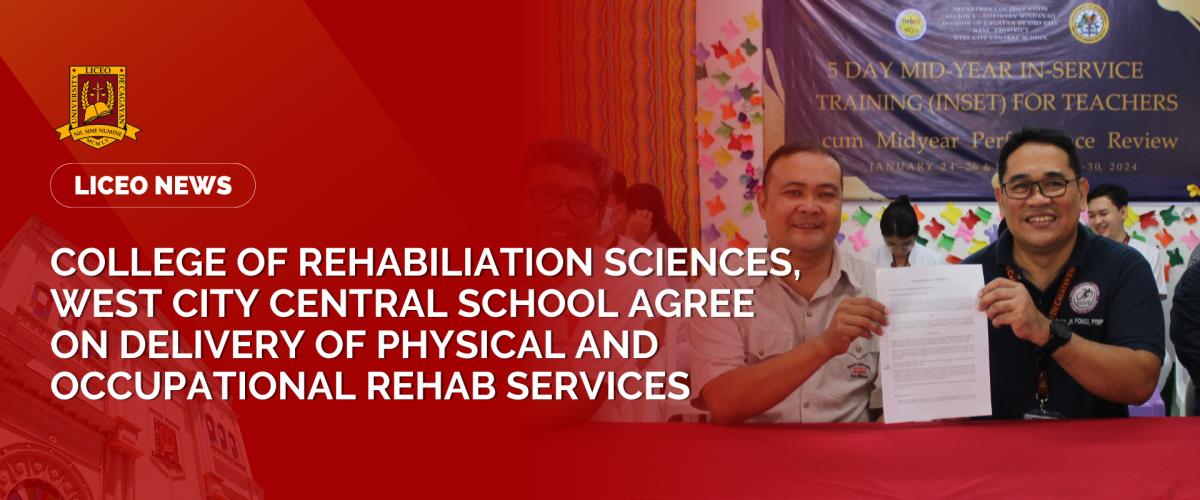 COLLEGE OF REHABILITATION SCIENCES, WEST CITY CENTRAL SCHOOL AGREE ON DELIVERY OF PHYSICAL AND OCCUP