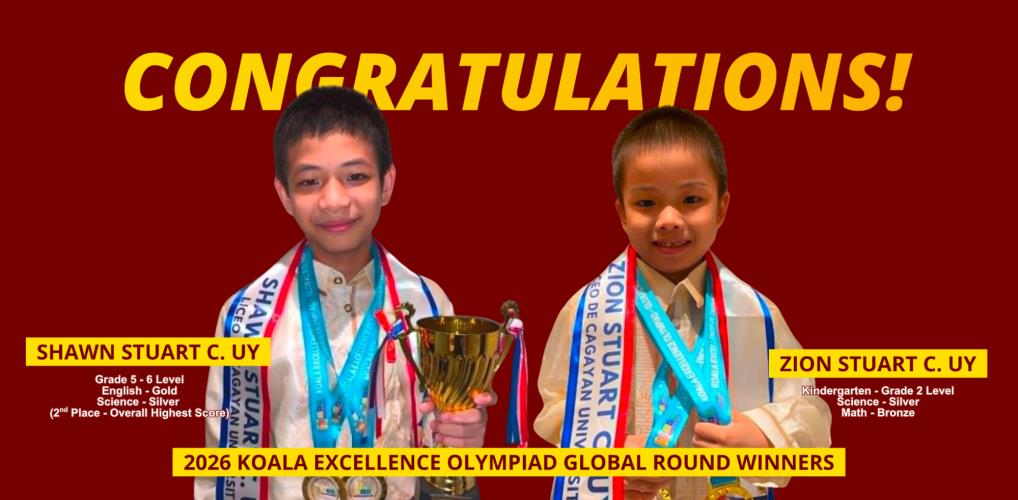Young Liceans Win Multiple Medals at Koala Excellence Olympiad Global Round 2026