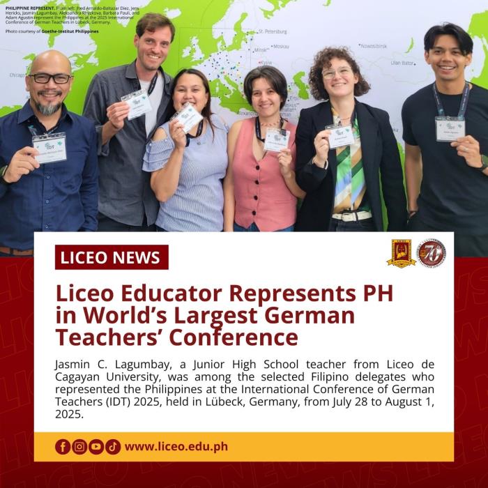 Liceo Educator Represents PH in World’s Largest German Teachers’ Conference