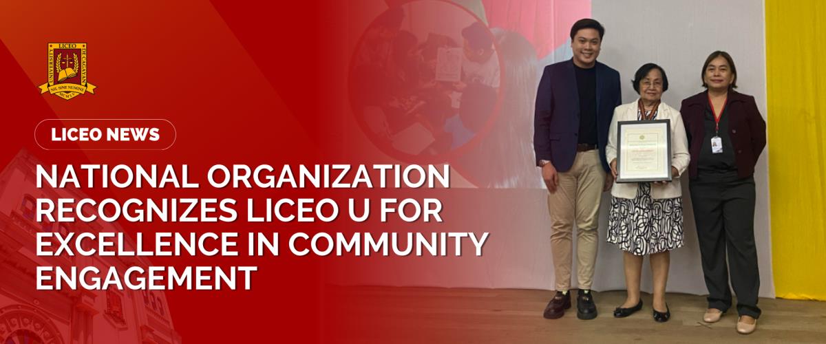 National Organization Recognizes Liceo U for Excellence in Community Engagement