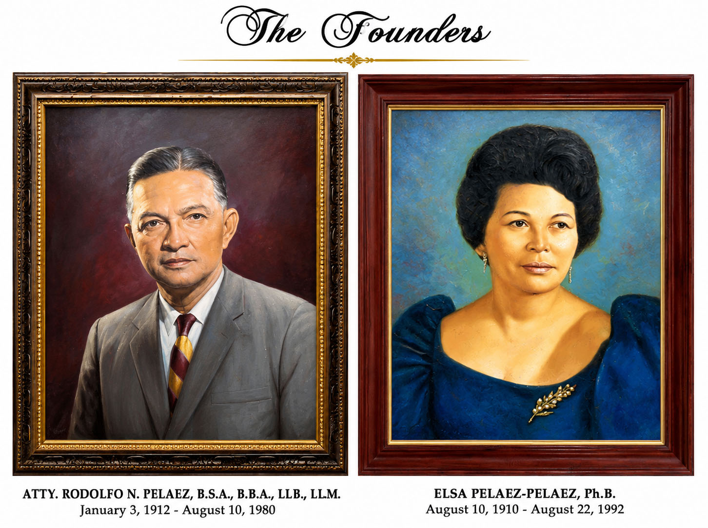 Founders of Liceo de Cagayan University, Atty. Rodolfo N. Pelaez and Elsa Pelaez Pelaez